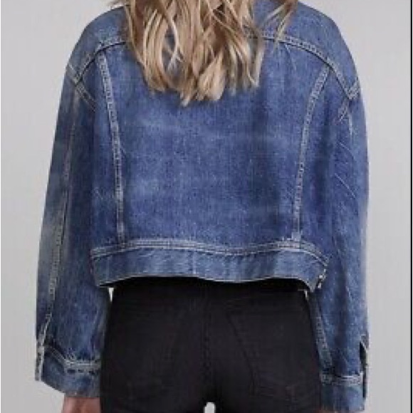 R13 Mia Trucker Cropped Denim Jacket - Picture 5 of 8